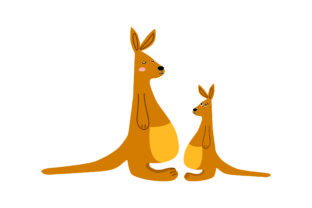 Animal Charm in Crafts: Mom and Baby Kangaroos