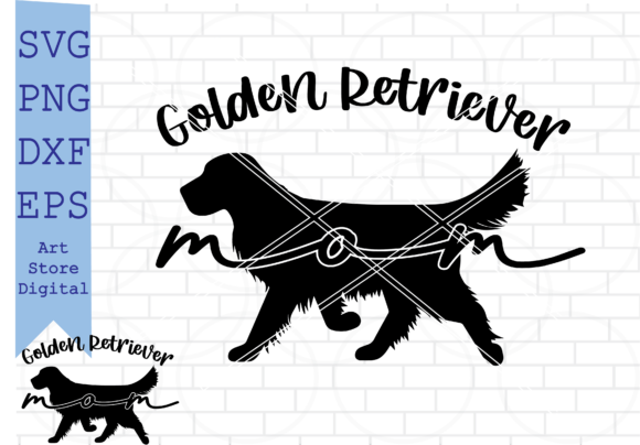 Golden Retriever MOM Graphic Design Asset for Crafts and Digital Products