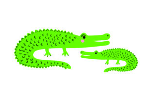 Mom and Baby Alligators Embroidery Design Review