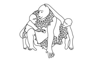 Mom and Baby Gorillas Crafts Mandalas