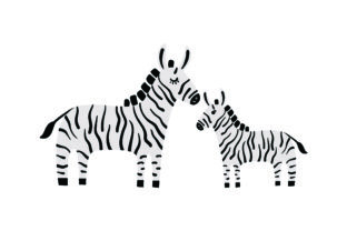 Mom and Baby Zebras for Crafts and Animals