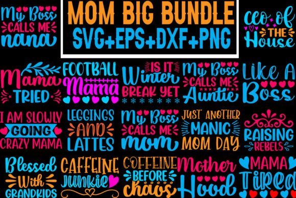 Mom Svg Big Bundle Design for Crafts and Graphics