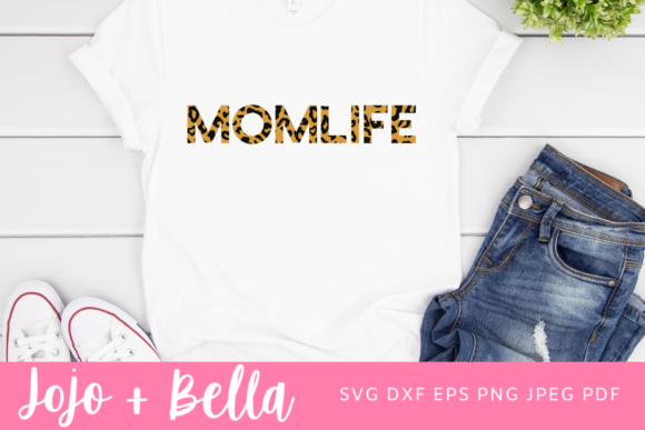 Momlife Leopard Print SVG for Embroidery Projects