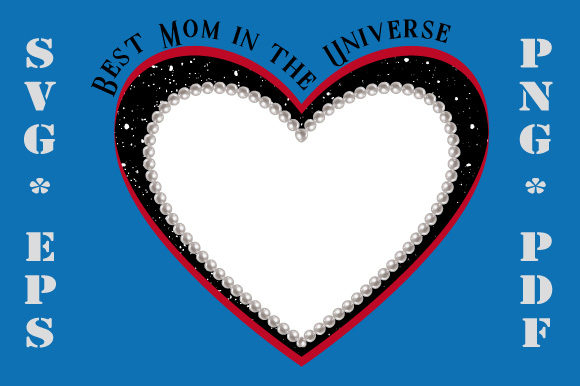 Mother’s Day Best Mom Pearls Frame Graphics