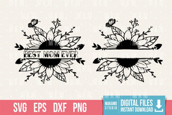 Sunflower Mom Svg for Crafts and Graphics